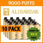 Alibarbar 9000 Puffs Disposable Vape 1 Box (1 Box= 10 Pcs)