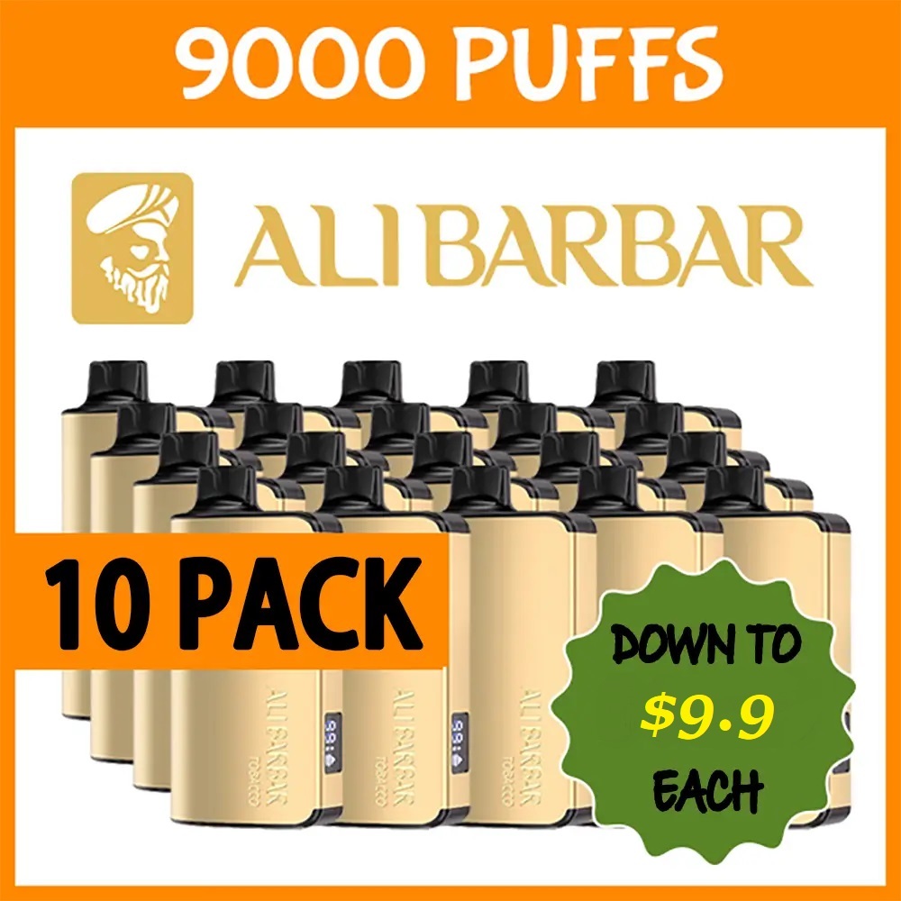 Alibarbar 9000 Puffs Disposable Vape 1 Box (1 Box= 10 Pcs)